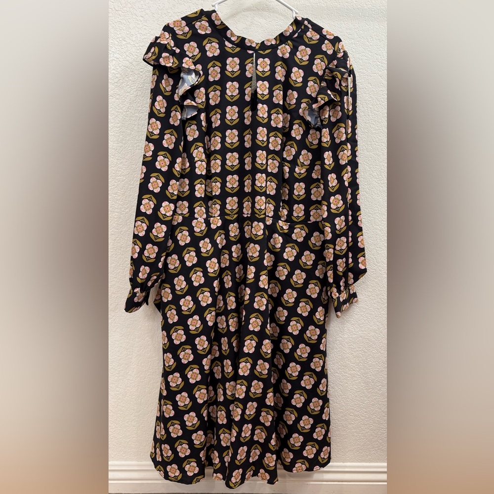Eloquii Black Floral Dress